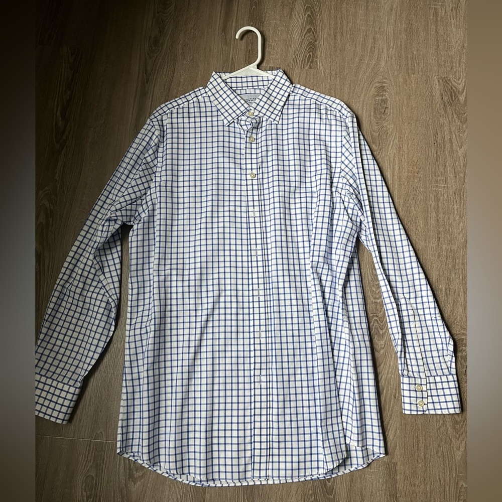 Charles Tyrwhitt Dress Shirt 16.5/35 Non Iron Slim Fit
